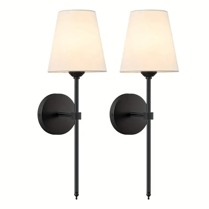 Kabellose, wiederaufladbare Wandleuchte mit Stoffschirm | USB-C | Bis zu 20 Std. Laufzeit | 3 Lichtmodi, dimmbar | 58×15 cm