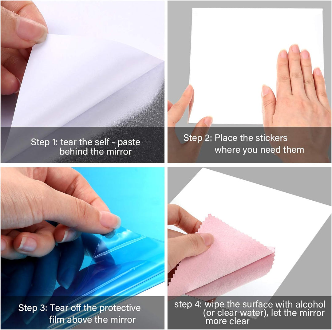 Flexible mirror film | Shatterproof &amp; self-adhesive | PET mirror sheets | Lightweight &amp; cuttable
