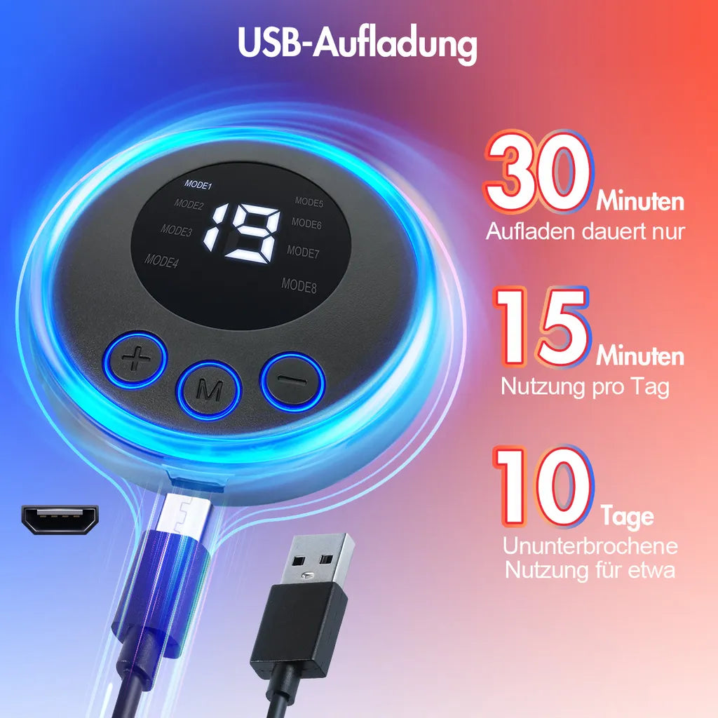 Electric massager | neck &amp; back massage | 15 intensity levels | portable &amp; rechargeable