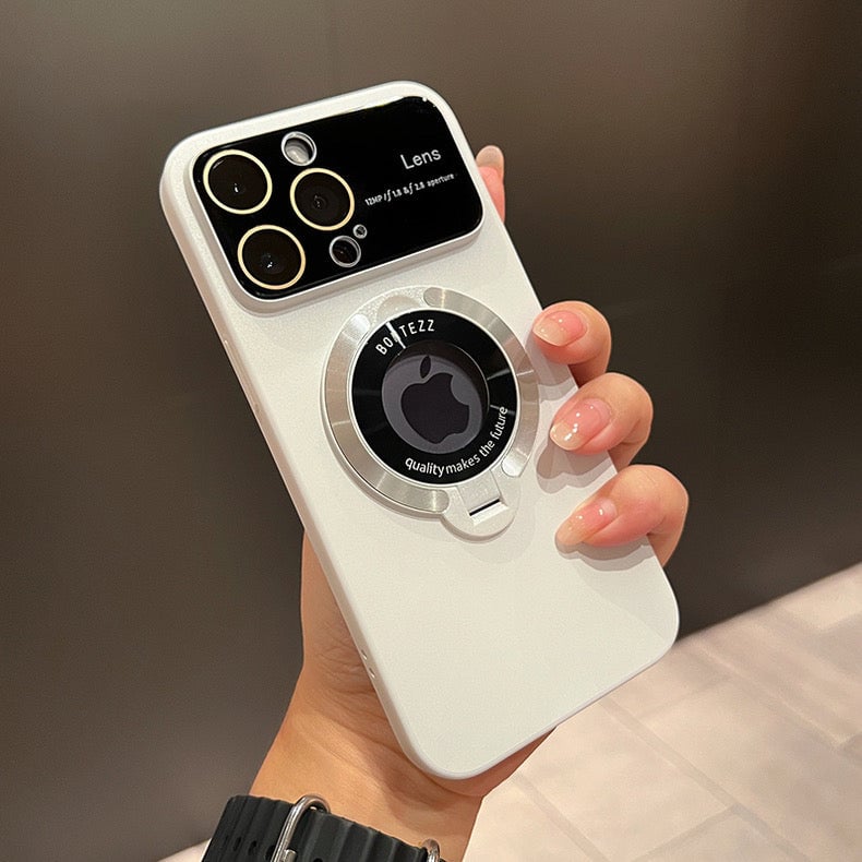 Magnetic iPhone Case | Compatible with wireless charging | Integrated stand, camera lens protection | Anti-fingerprint, clear PC