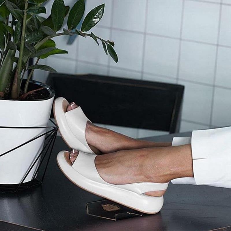 Elegantné otvorené platformové dámske sandále