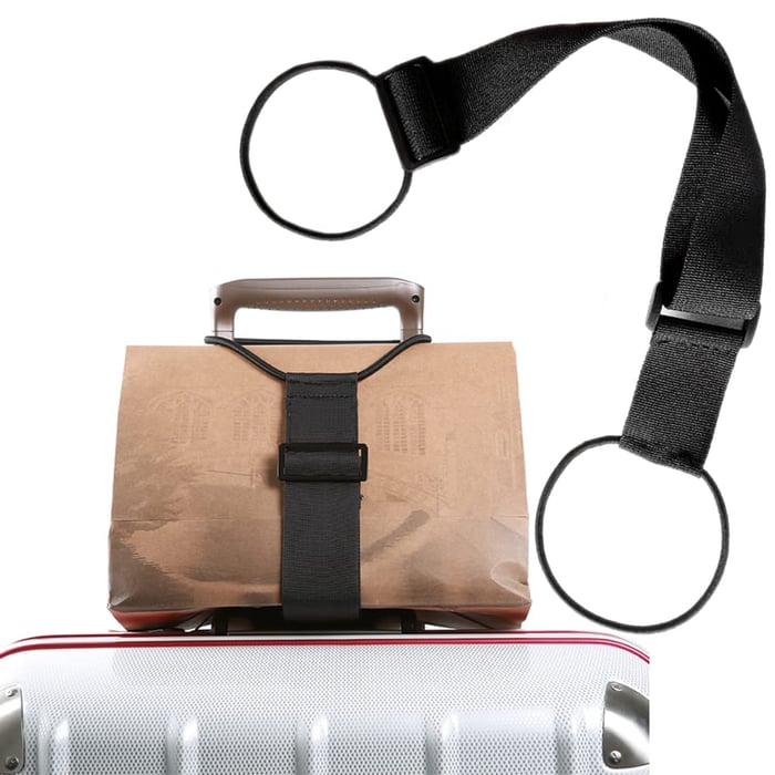 Luggage strap for suitcase – anti-slip strap to secure bags | Adjustable, ultra-light &amp; compact | Ready in seconds