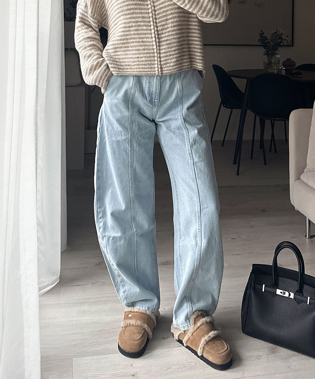Barrel Jeans Damen | Baumwolljeans mit lockerer Passform