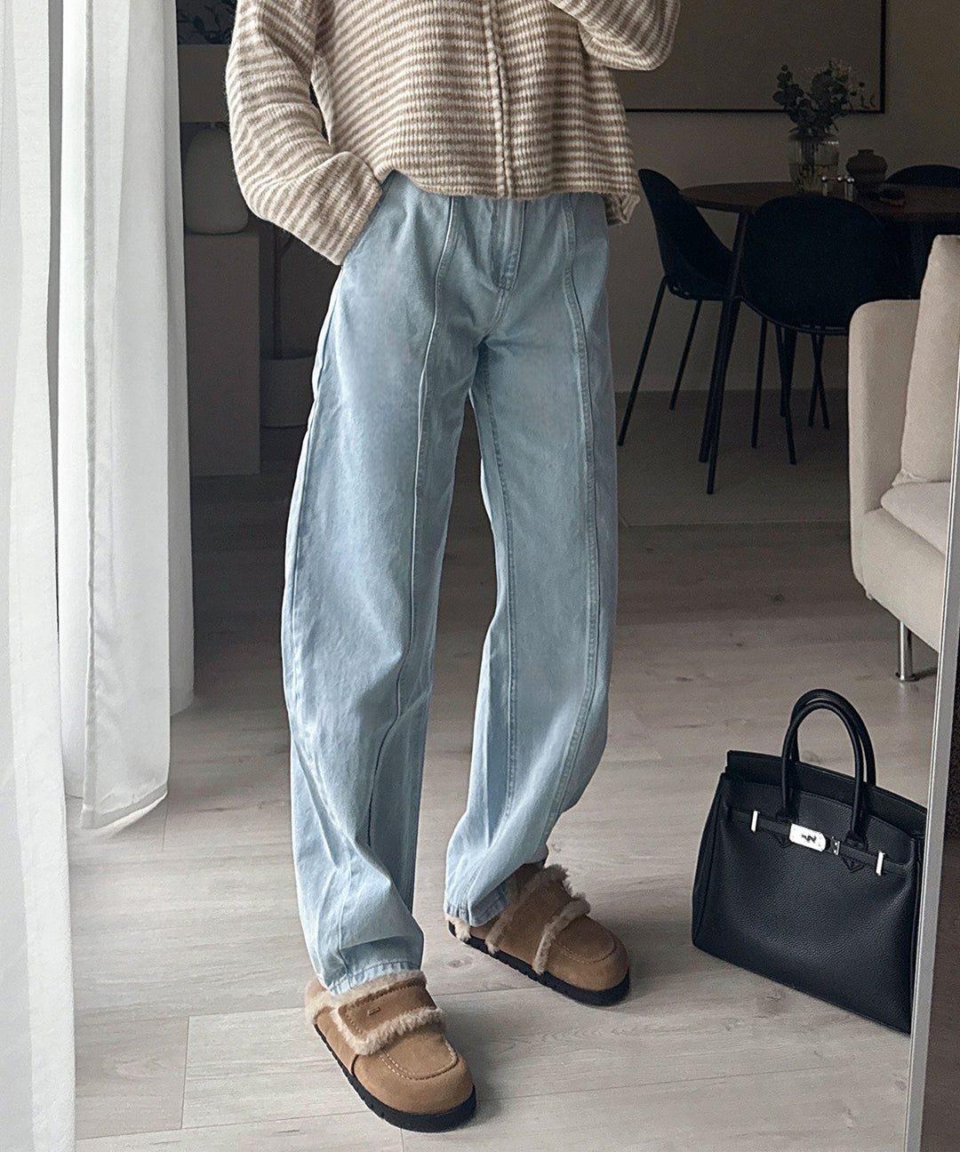 Barrel Jeans Damen | Baumwolljeans mit lockerer Passform