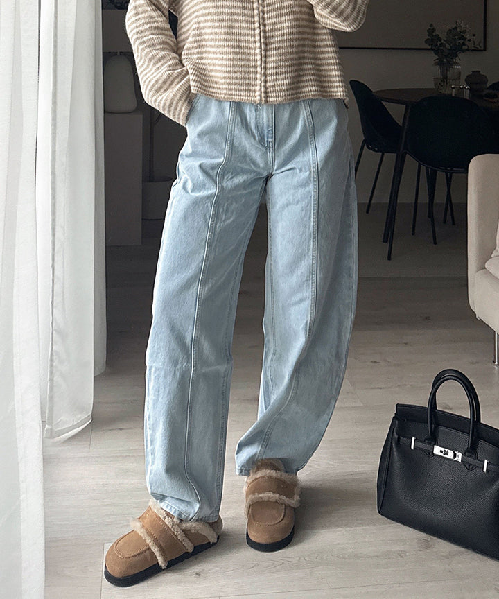 Barrel Jeans Damen | Baumwolljeans mit lockerer Passform