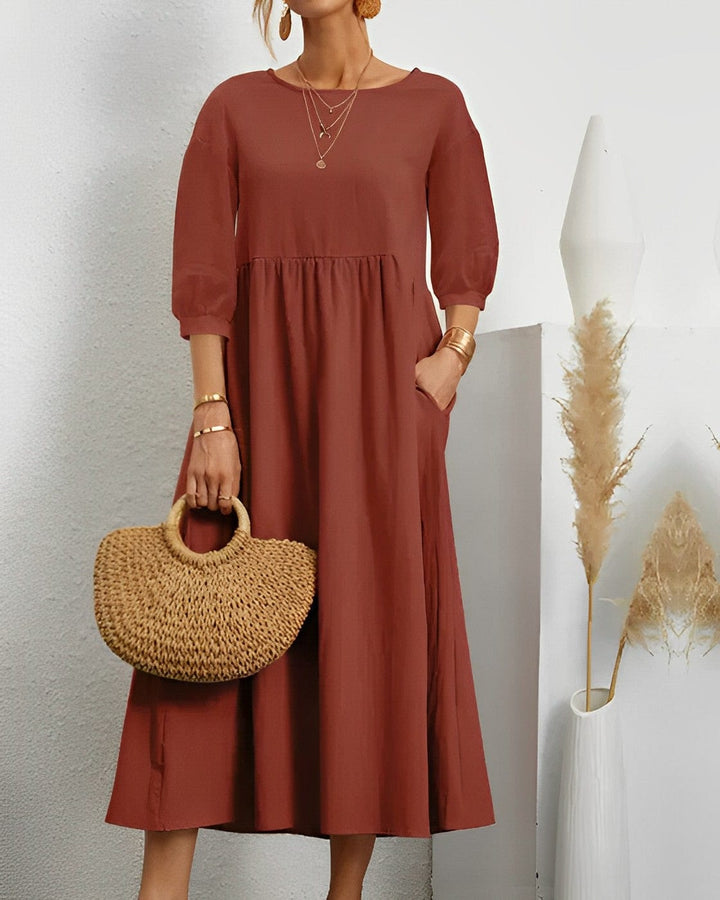 Damen Sommerkleid aus Baumwolle | Luftiges Maxikleid mit lockerer Passform | Leicht &amp; atmungsaktiv | S–2XL