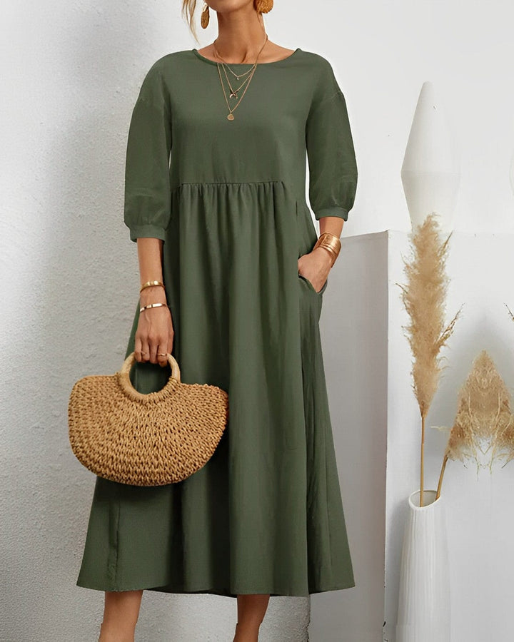 Damen Sommerkleid aus Baumwolle | Luftiges Maxikleid mit lockerer Passform | Leicht &amp; atmungsaktiv | S–2XL