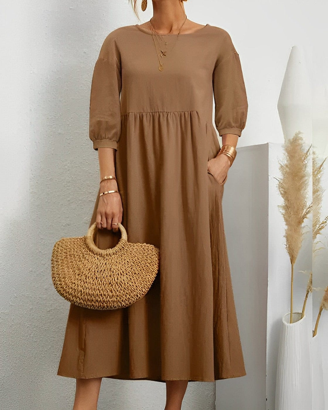 Damen Sommerkleid aus Baumwolle | Luftiges Maxikleid mit lockerer Passform | Leicht &amp; atmungsaktiv | S–2XL