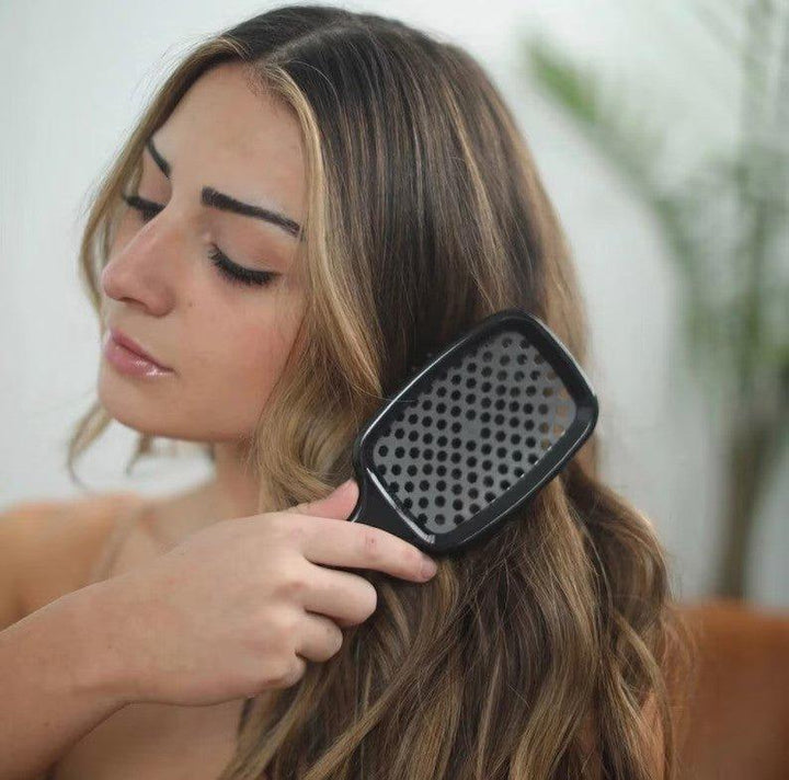 Entwirr-Haarbürste Paddelbürste | Schmerzfrei entknoten + Kopfhautmassage | Anti-statisch gegen Frizz | 5 Farben