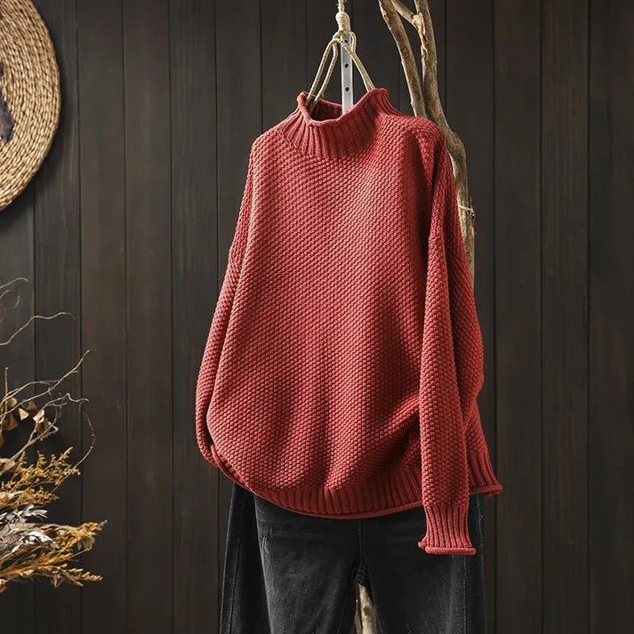 Damen Strick Rollkragenpullover | Weicher gestrickter Pullover mit hohem Kragen für Alltag, Freizeit und vielseitige Looks