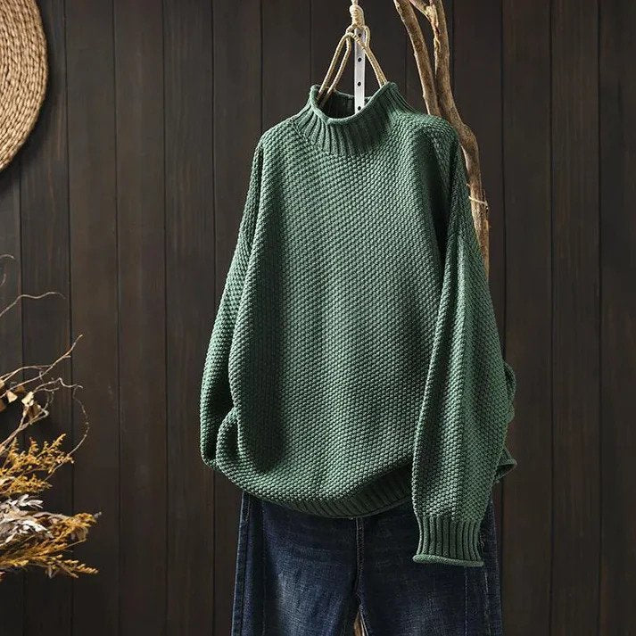 Damen Strick Rollkragenpullover | Weicher gestrickter Pullover mit hohem Kragen für Alltag, Freizeit und vielseitige Looks