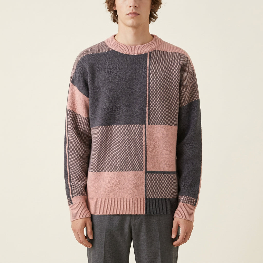Herren Strickpullover | Klassischer Rundhalspullover mit dezentem Muster, weichem Tragegefühl und bequemer Passform für Alltag und Büro
