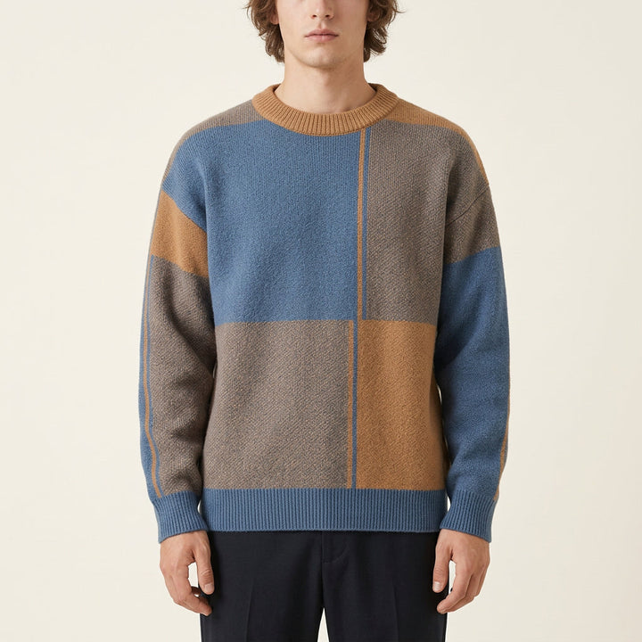 Herren Strickpullover | Klassischer Rundhalspullover mit dezentem Muster, weichem Tragegefühl und bequemer Passform für Alltag und Büro