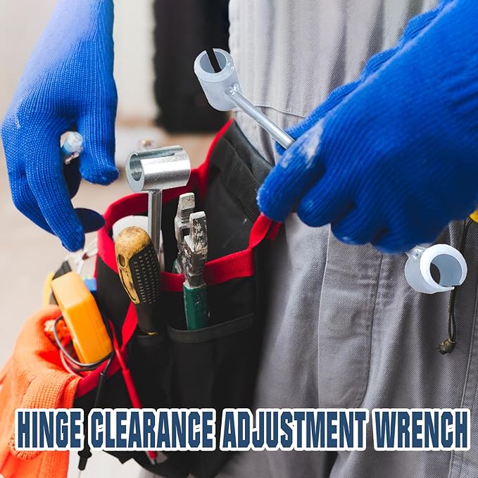 Door hinge gap adjuster made of steel | Precise door gap adjustment in seconds | For flag/banner hinges | Sizes S &amp; L