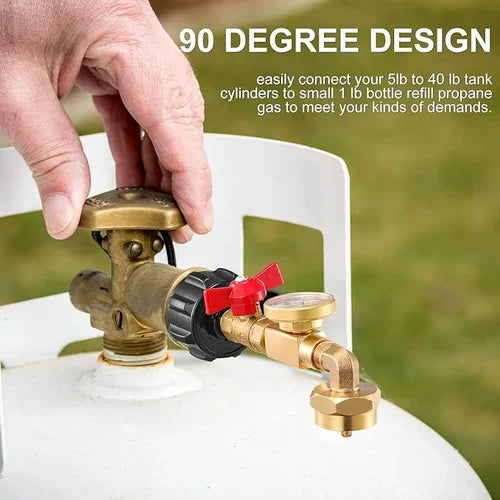 Gasdruckregler mit Manometer | Schnelle Gasstandanzeige | Für Gasflaschen, Grill &amp; Camping