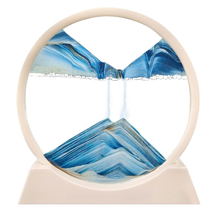 Art du sable animé dans cadre en verre | Décoration relaxante pour bureau &amp; salon | Chaque rotation crée un nouveau motif