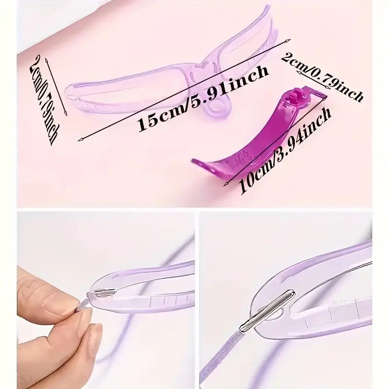 Guide précis pour sourcils | 8 formes pour des contours impeccables | Gain de temps &amp; qualité salon à la maison | Outil de coiffage ergonomique et polyvalent