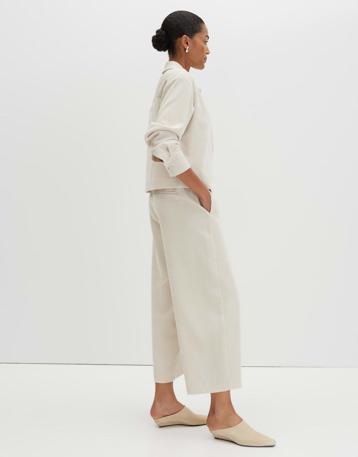 Cordhose | Barrel Fit mit O-Silhouette, Mid Waist und Cropped Länge