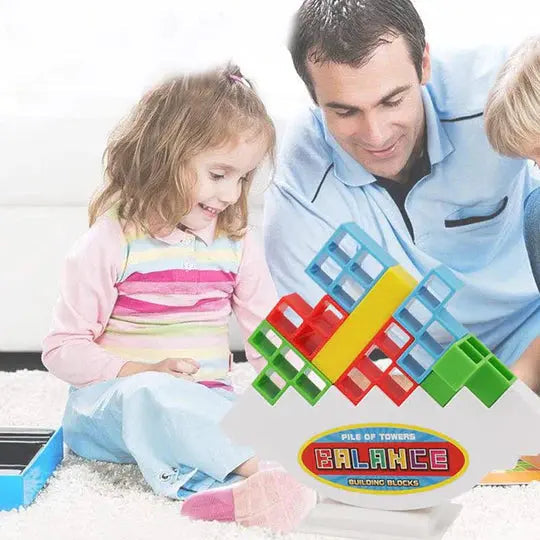 Lernspiel mit Bausteinen für Kinder | Bunte Bausteine mit Aufgabenkarten | Fördert Logik &amp; Feinmotorik