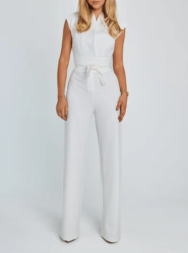 Damen Jumpsuit | Ärmelloser Einteiler mit weitem Bein und lockerer Passform