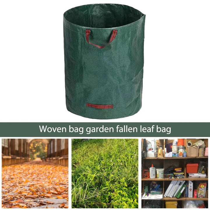Gartenabfallsack aus reißfestem Polypropylen | 60–300 L Laubsack mit verstärkten Griffen | Faltbar, extra große Öffnung