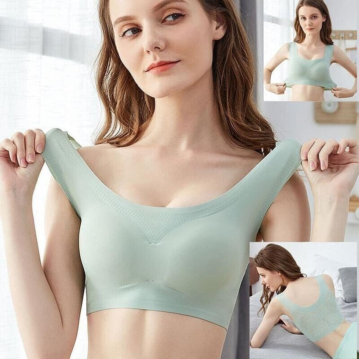 Damen Plus-Size Komfort-BH ohne Bügel | Kühler Soft-BH mit glatter Passform | Größen M-7XL