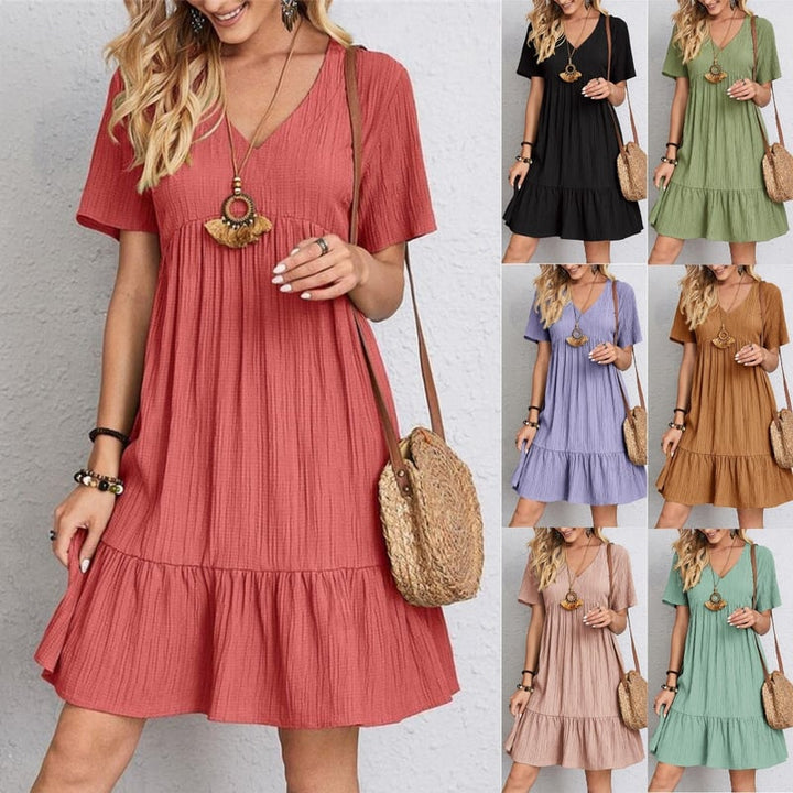 Damen Bluse mit V-Ausschnitt | Elegantes Retro-Top aus leichter, atmungsaktiver Stoffqualität | Lockeres Oberteil für Alltag &amp; Freizeit