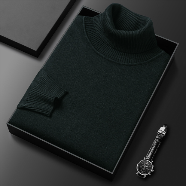 Herren Rollkragenpullover aus Kaschmir-Baumwoll-Mix | 80% Kaschmir, weich &amp; warm | Regular Fit für Büro &amp; Alltag