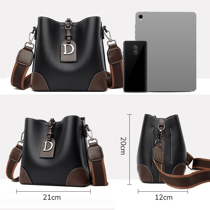 Damen Schultertasche Retro aus PU 21×19×12 cm | Mehrere Fächer &amp; Magnetverschluss | Verstellbare Riemen, viele Farben