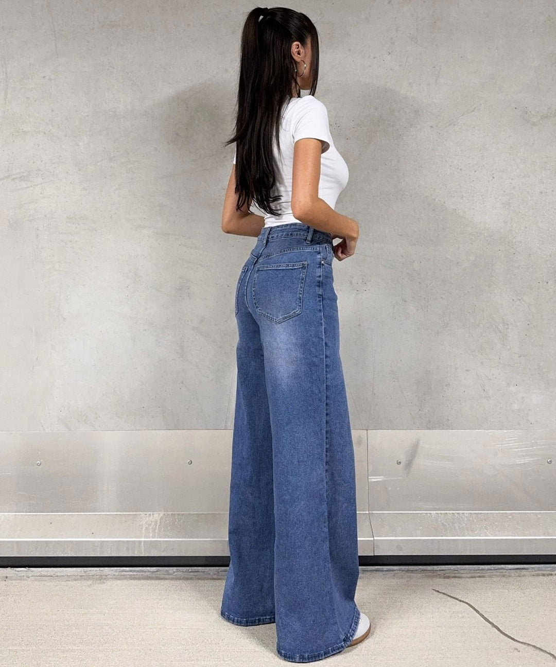 Wide Leg Jeans Damen | Extra Wide Leg Stretch Jeans