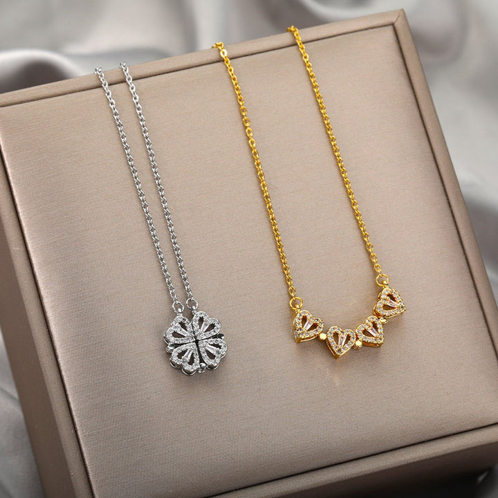 Luxe diamond lucky necklace 2024