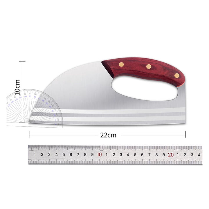 Küchenmesser aus Edelstahl mit ergonomischem Griff | Präzisionsmesser für Fleisch, Gemüse &amp; Kräuter | Rutschfester Holzgriff