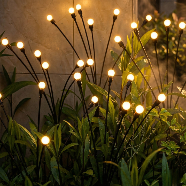 Solar Gartenleuchten mit warmweißem Sternenburst-Effekt | Solar Steckleuchten für Beete &amp; Pflanzen | Bis zu 12 Stunden Leuchtdauer