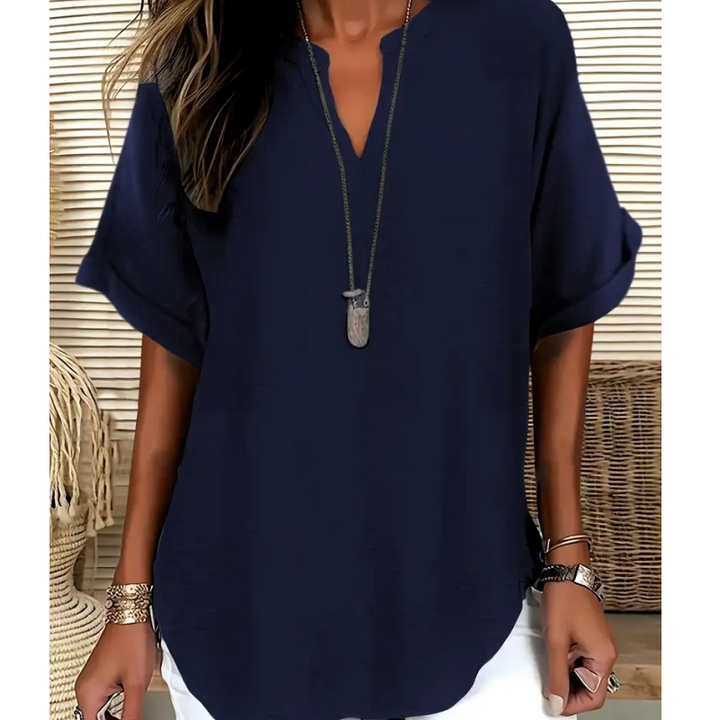 Damenbluse | Leichte atmungsaktive Bluse mit lockerem Schnitt