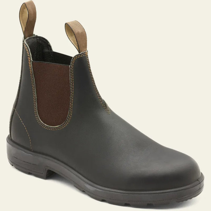 Herren Chelsea Boots wasserdicht aus Kunstleder | Braune Stiefeletten mit leichtem EVA-Sohlenprofil und Slip-on-Design für Alltag