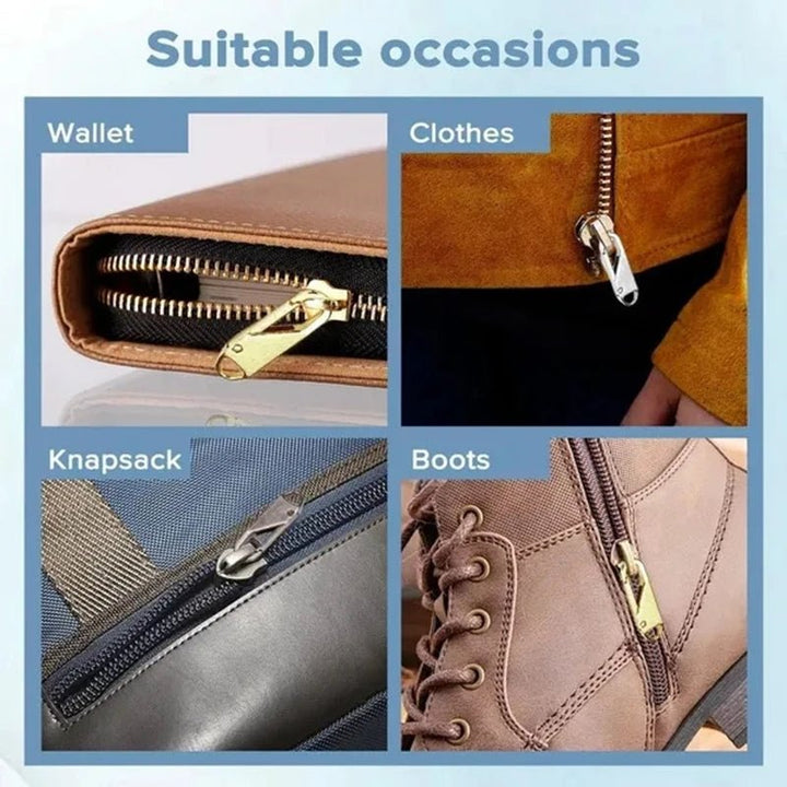 Zipper repair clip made of metal – GripFixPro for jackets, suitcases &amp; backpacks | Mounted in seconds without tools | 5+5 set