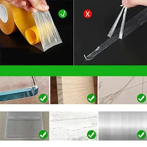 Super Sticky – Ruban adhésif transparent résistant