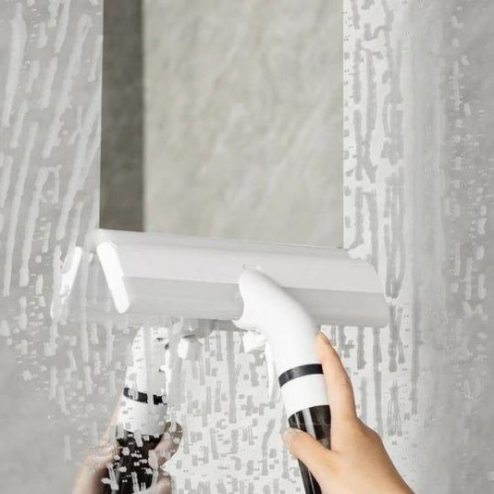 Nettoyeur de vitres 3-en-1 avec spray, raclette &amp; absorption d&
