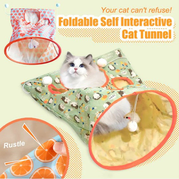 Divertimento infinito Borsa tunnel portatile per gatti