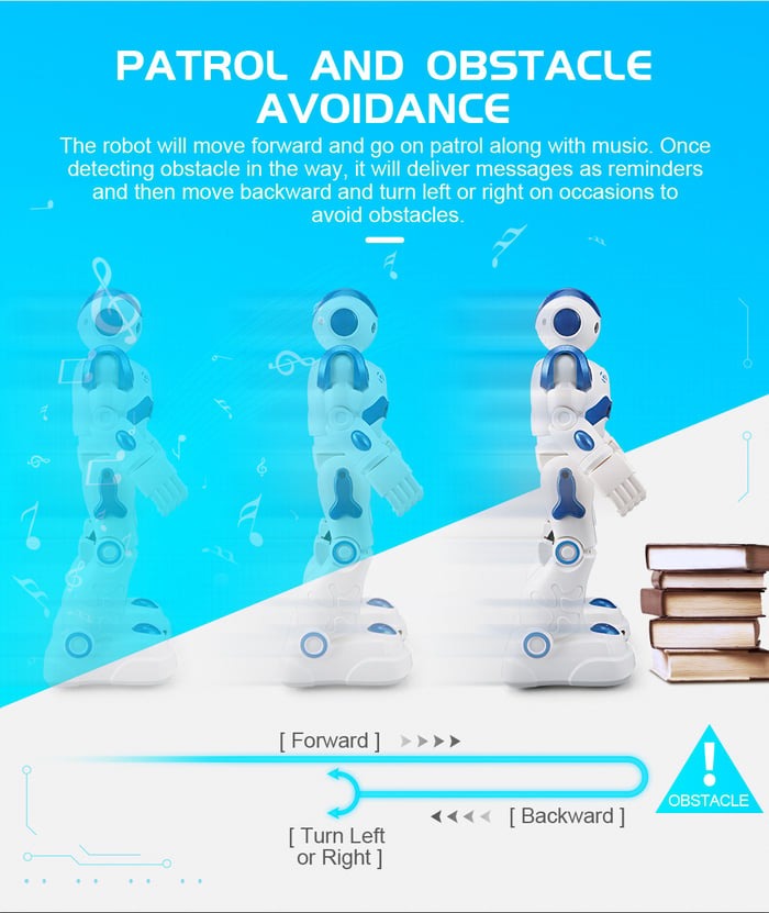 RoboLern™ Smart Kinder-Roboter | Gestensteuerung, Musik &amp; Tanz | Programmierbar | Interaktives Lernspielzeug