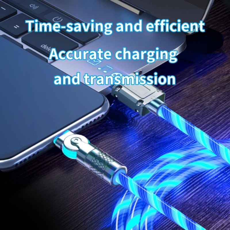 GlowLink - 540° Rotatable Fast Charging Cable with Lighting