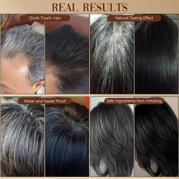 AnsatzFix Stick racine de cheveux | Couverture rapide des cheveux gris &amp; rafraîchissement de couleur | Résistant au frottement &amp; fini naturel