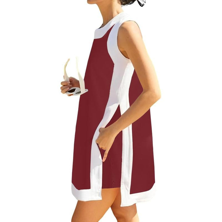Damen 2-teiliges Sommer Set mit Color-Block Design | Locker geschnittenes Top &amp; High-Rise Shorts | Leicht &amp; atmungsaktiv