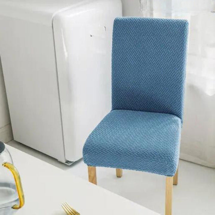 Jacquard-Stretch-Stuhlhussen im 2er-, 4er- oder 6er-Set | Für Rückenlehnen 45–60 cm | Fleckenresistent &amp; knitterarm | Perfekter Sitz ohne Verrutschen
