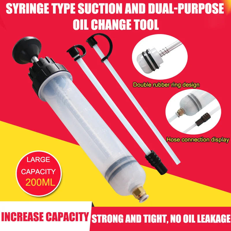 Injection-Design Suction and Injection Tool for Oil Change