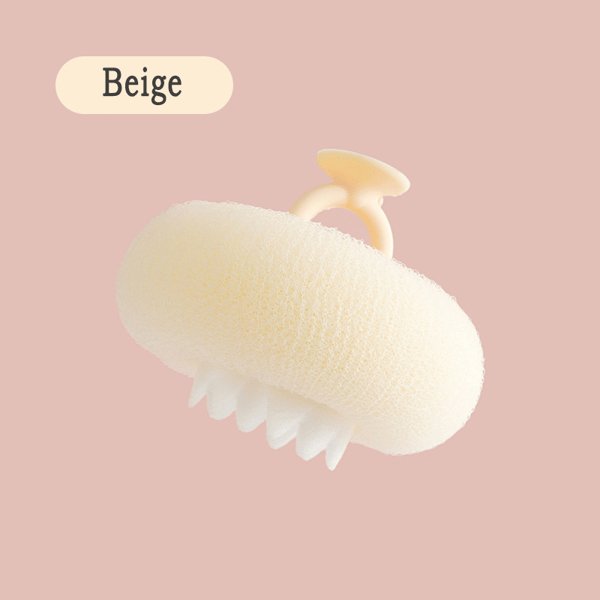 GlowVive Peelingbürste für Dusche – ultra-feine Fasern &amp; Massage-Noppen | Ringgriff + Saugnapf zum Trocknen | 1+1 Set