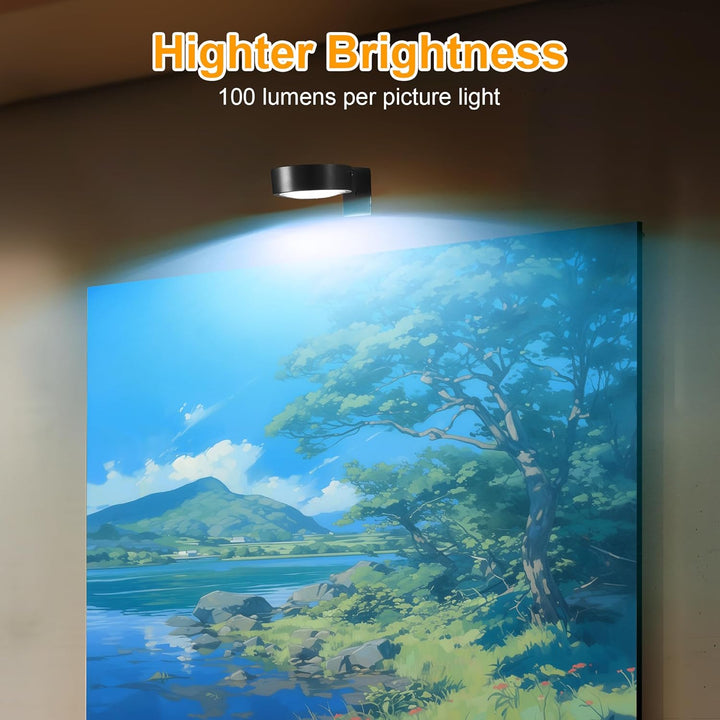 Bilderleuchte | Magnetische LED-Leuchte mit Touch, Fernbedienung und Warm-/Kaltweiß