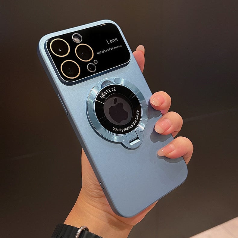 Magnetic iPhone Case | Compatible with wireless charging | Integrated stand, camera lens protection | Anti-fingerprint, clear PC