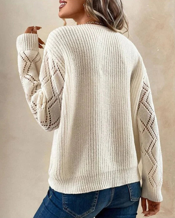 Chantal| Pull élégant à col en V