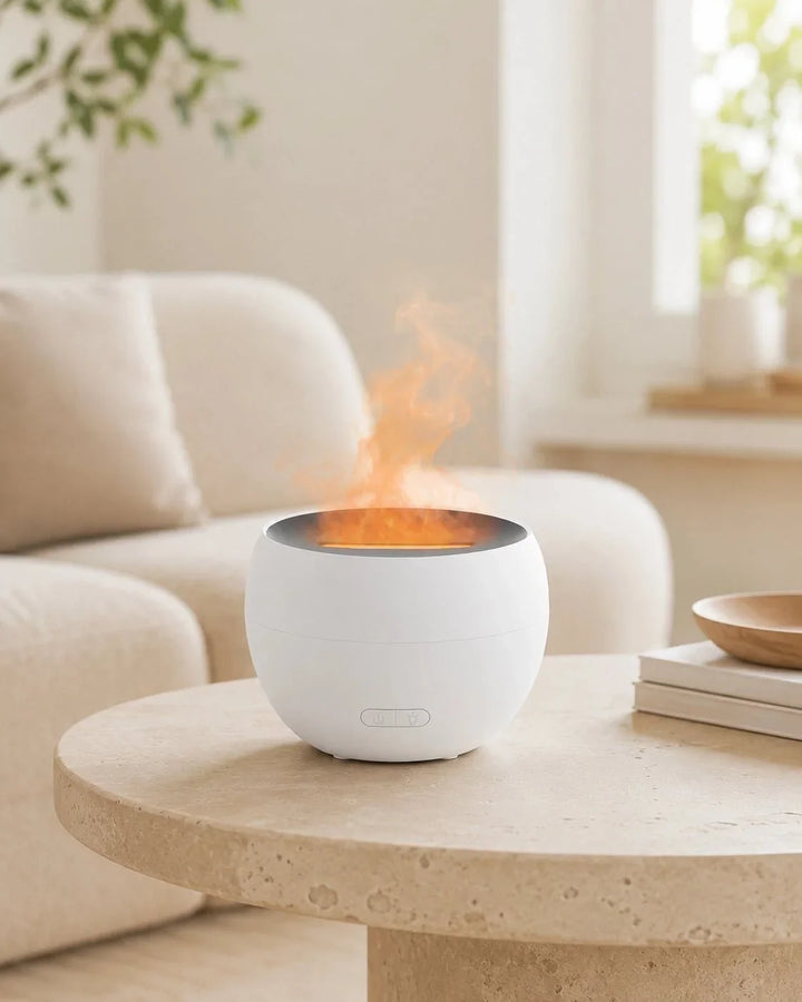 Aroma Diffusor | Flammenähnlicher Ultraschall-Diffusor mit LED-Licht und 150 ml Wassertank